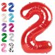 thumbnail image 1 of Globo Upgesy Rojo Número 2 de 40" para Decoración de Cumpleaños, 1 of 9