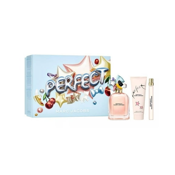 Marc Jacobs Perfect 3.3 oz EDP Spray  2.5 lotion  travel spray Set NIB