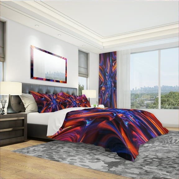 Designart 'Starry Trance' Modern & Contemporary Duvet Cover Set