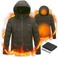 thumbnail image 2 of Frontwalk Heated Coat for Men Electric Heating Jackets with Power Bank USB Heating Jacket Thermal Winter Warm Outwear  Green+Power Bank XL, 2 of 12