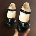 thumbnail image 2 of Girls' Shoes Clearance Toddler/Little Girls Mary Jane Ballerina Flats Shoes Slip-on School Party Dress Shoes for Toddler First Walkers Crystal Bowknot Crystal Princess Shoes Save Big, 2 of 7