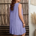 thumbnail image 7 of Kukoosong Women's Sleeveless V-Neck Tank Dress with Pockets, Midi Casual Loose Flowy A-Line Dress, Boho Summer Beach Dress, 7 of 7