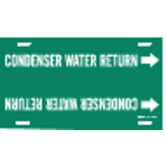 Brady Pipe Markr,Condenser Water Return,10in H 4040-G