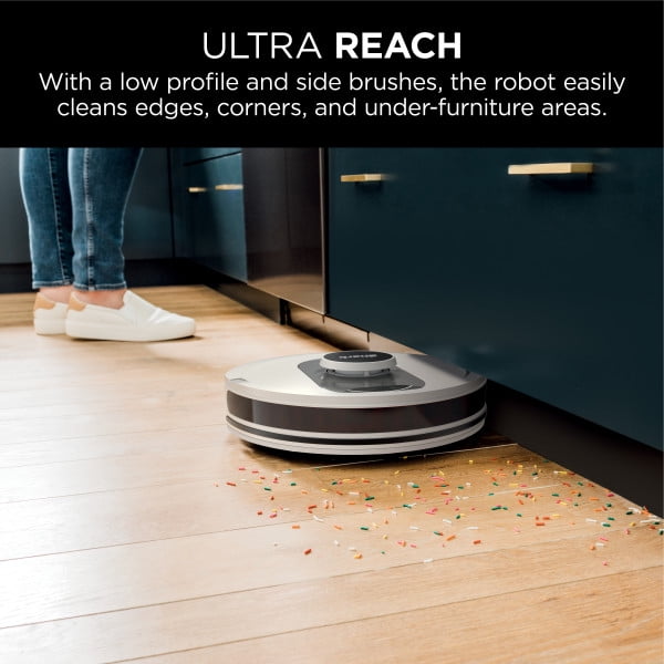 Shark AI Ultra Robot Vacuum, with Matrix Clean, Home Mapping, 60-Day Capacity Bagless Self Empty Base, Perfect for Pet Hair, Black/Silver (AV2511AE) -
