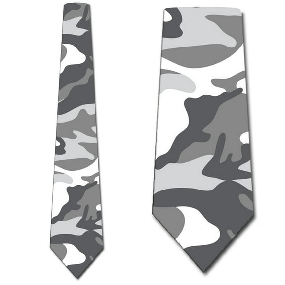 Camo Ties Mens Hunting Winter Camouflage Necktie by Three Rooker