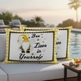 thumbnail image 2 of Outdoor Pillow Cover Sweet Gnomes Bee Set of 2 Waterproof Throw Pillowcases Daisy Flower Bee Honeycomb Cute Cartoon Decorative Patio Furniture Pillows for Couch Garden Indoor & Outdoor Use, 2 of 9
