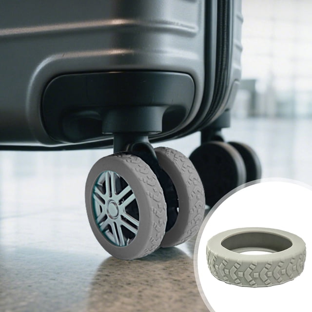 Protectores de Ruedas de Equipaje, Fundas de Silicona para Maletas de Doble Rueda, Accesorios de Viaje Reductores de Ruido y Resistentes a Rayaduras, Paquete de 8