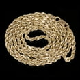 thumbnail image 3 of 14k Yellow Gold Solid Diamond Cut Rope Chain Necklace 16" 2.5mm - 16", 3 of 6