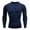 Navy, variant on Compression Shirts for Men - Long Sleeve Black Workout Base Layer Athletic Gym Tops Running Undershirts Blue M(M)