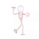 thumbnail image 1 of Changeable Shape Funny Sportsman Night Light Button Battery Desk Lamp Versatile Mini Lamp Creative Ornament Vacuum Adsorption,pink, 1 of 4