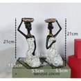 thumbnail image 4 of White Resin African Sculpture Candlestick Candleholder for Home Decor, 4 of 5