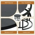 thumbnail image 5 of Jerry & Maggie Nesting Tables for Small Spaces 27.5" Round  Farmhouse Set of 2 Coffee Table, Space-Saving Living Room, Bedside, Apartment Furniture (Black and White), 5 of 13