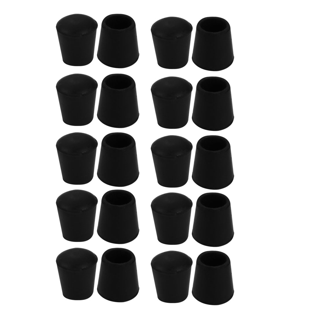 20Pcs Chair Leg Caps Rubber Floor Protector Furniture Feet Covers 16mm