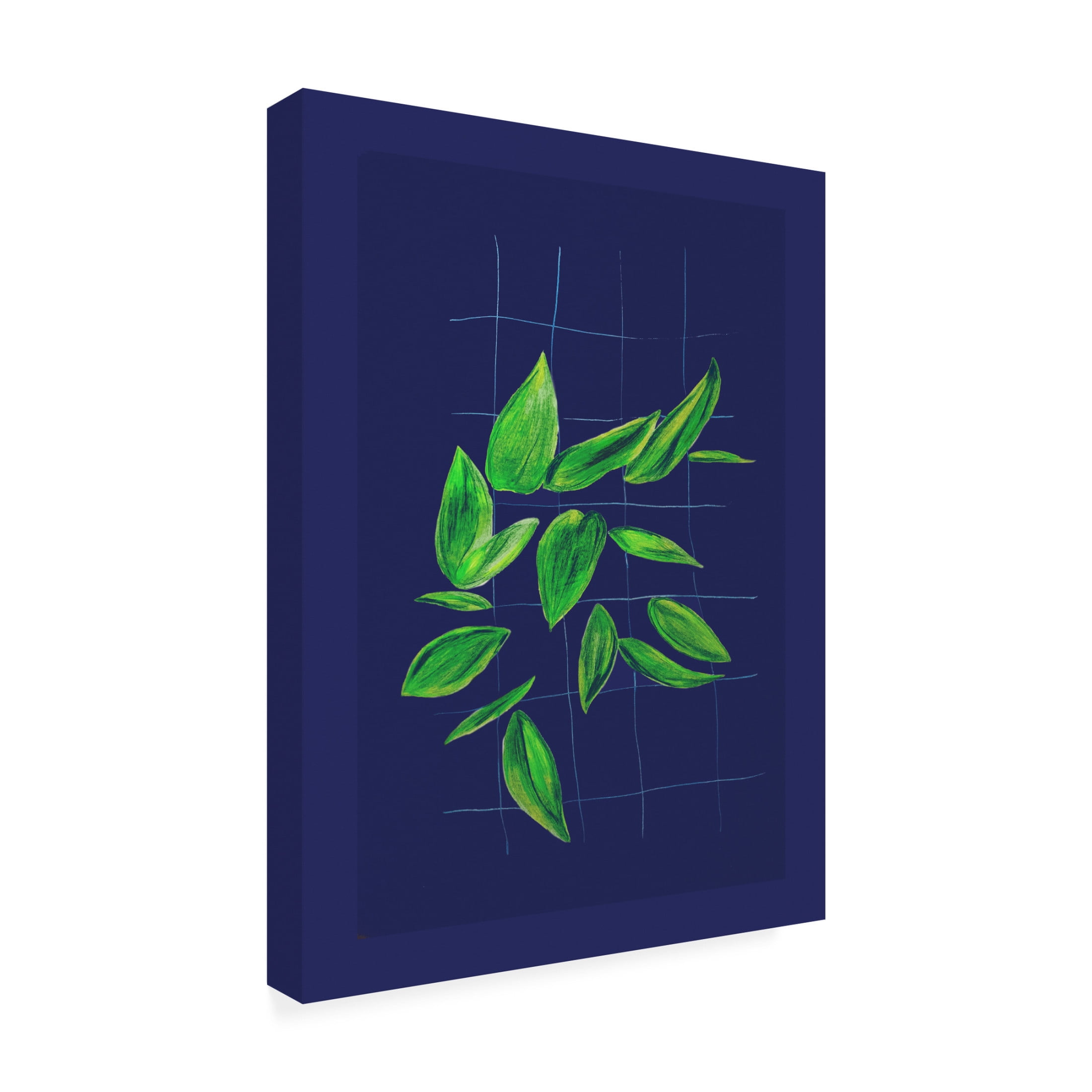 Trademark Fine Art Tania Sloth Woelders Grid leaves 1 Canvas Wall Art