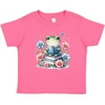 thumbnail image 3 of Inktastic Book Lover Reading Frog Librarian Girls Baby T-Shirt, 3 of 5