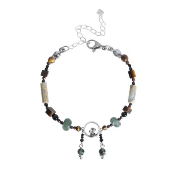 Pulsera de jade Único Lindo Accesorios de joyería para mujer Accesorios de joyería geométrica Regalo Diseño de moda Pulsera de piedra natural retro