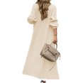 thumbnail image 5 of Spring Fall Women Long Sleeve Button Down Casual Long Knit Cardigan, 5 of 6