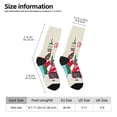 thumbnail image 2 of Rateoe Merry Christmas 1 for Women Casual Calf Socks - Cute Crew Socks - Thin Soft Above Ankle Socks Size 5-11, 2 of 6