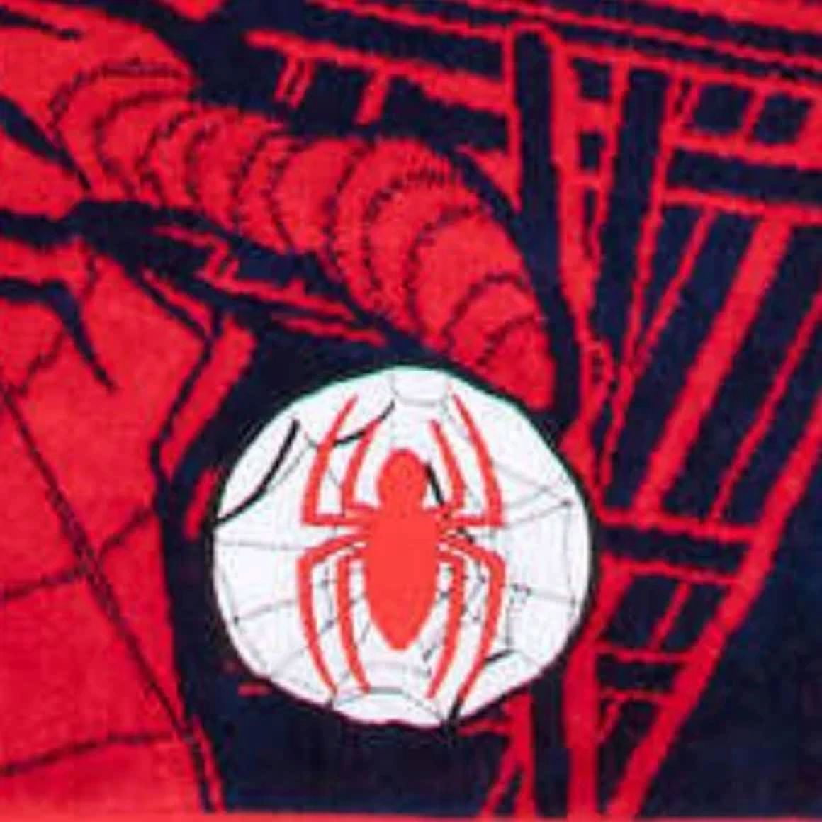 Disney Beach Towel With Embroidered Spiderman (100% Cotton, Size: 34” x 63”)