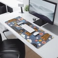thumbnail image 2 of Long Mouse Pads for Desk,Dachshund and Flower Desk Mats on Top Of Desks, Desk Mouse Pad Extra Large with 3mm Non-Slip Base and Stitched Edge for Gaming,Office,Work,Home 31.5"x11.8", 2 of 6