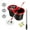 Upgrade Black, variant on Spin Mop & Bucket Set, 360° Spin, 3 Mop Heads, 61" Adjustable Handle for Bathroom Cleaning