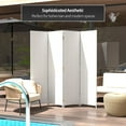 thumbnail image 3 of Red Lantern 6 ft. Tall Woven Fiber Outdoor All Weather Room Divider - 4 Panel - White, 3 of 8