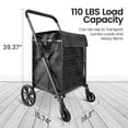 thumbnail image 4 of Shopping Cart with 360 Swivel Front Wheels, Collapsible, Heavy Duty, Versatile Utility Cart, Load Capacity of 110 lbs, for Groceries and Laundry and More, 4 of 8