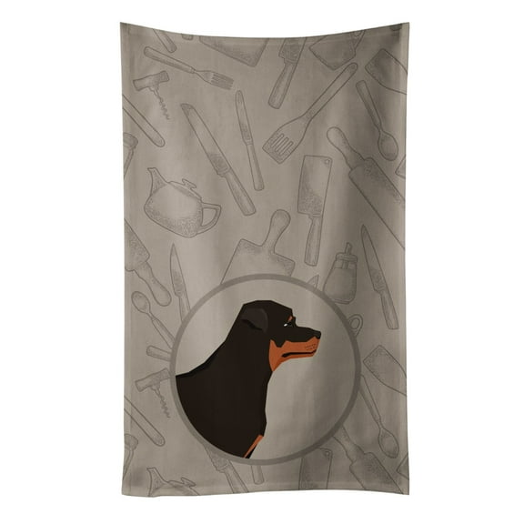 Rottweiler In the Kitchen Kitchen Towel