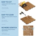 thumbnail image 4 of EuKer 22 Pcs Interlocking Deck Tiles, Acacia Wood Flooring for Patio, Balcony, Poolside, Brown (21 Sq.ft Total Coverage), 4 of 7