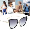 thumbnail image 5 of Gafas de sol reflectantes con forma de ojo de gato, PC y materiales metálicos que combinan con todo, con personalidad a la moda, 5 of 5