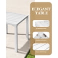 thumbnail image 3 of Crestlive Products 2-Pack 15.7" x 15.7" Outdoor Side Table, All-Weather Aluminum Square Patio End Table, White, 3 of 9
