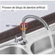 thumbnail image 4 of Fregadero de cocina de un solo seno empotrable para lavar platos, fregadero de cocina, accesorios de cocina para restaurantes, 37 cm x 31 cm, color plateado., 4 of 8