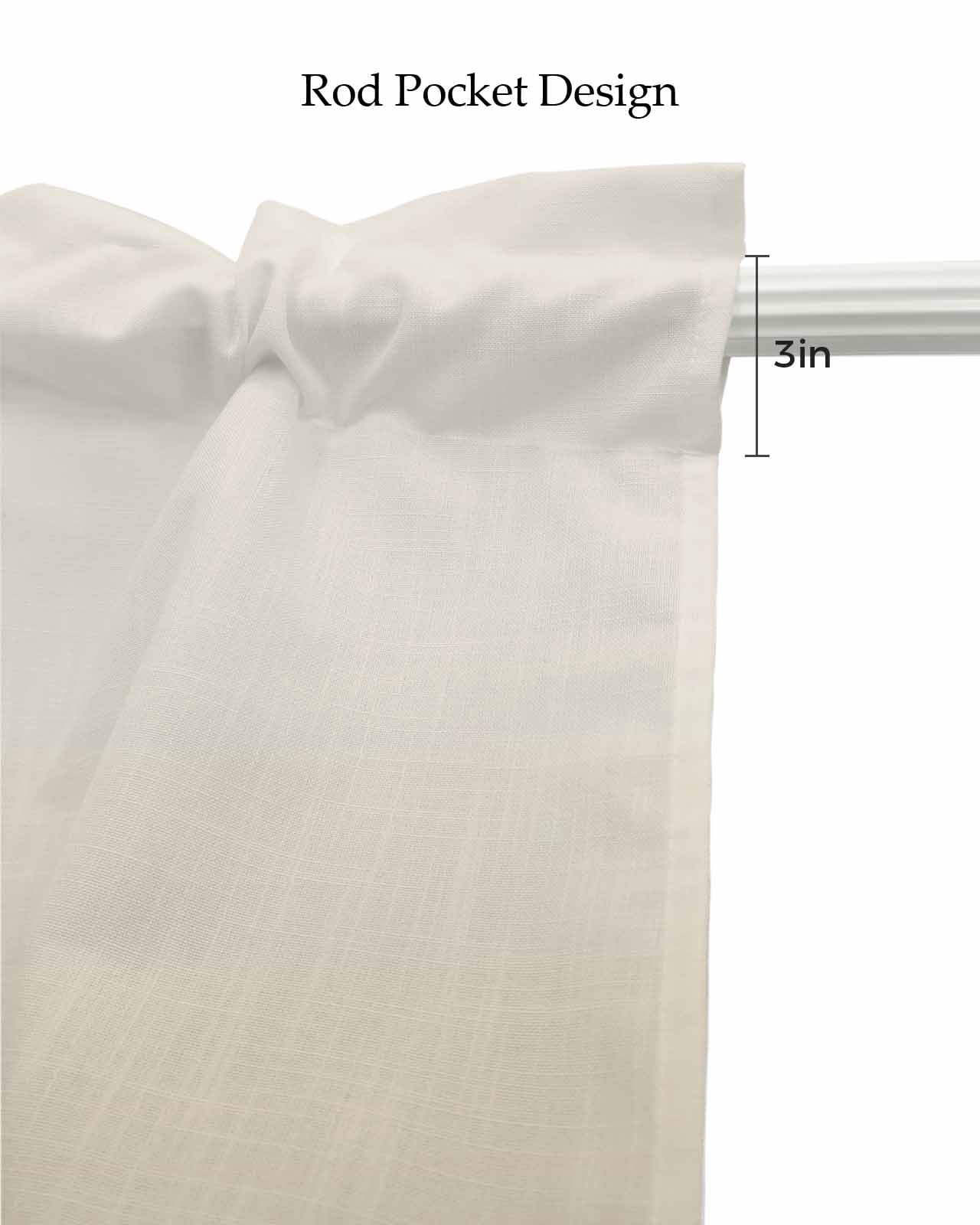 Beige Brown Ombre Kitchen Valances for Windows Farmhouse Linen Window Valance Curtain for Living Room Window Treatment Modern Abstract Art Gradient Aesthetics Valance Rod Pocket Topper, 42 x 12 Inch