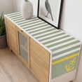 thumbnail image 4 of Anchor Sage Green Table Runner - 60 Inch Long, Kitchen Dining Table Runner Dresser Scarves, Yellow Nautical White Geometric Stripe Farmhouse Decor for Coffee Tables Wedding Party Banquet, 4 of 8