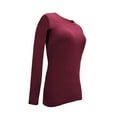 thumbnail image 4 of ACTIVE UNIFORMS Women's Under Scrub Tee Crew Neck Long Sleeve T-Shirt 2 - Pack (Burgundy, 5 X-Large), 4 of 6