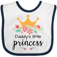 thumbnail image 3 of Inktastic Daddy's Little Princess Girls Baby Bib, 3 of 4