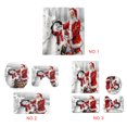 thumbnail image 2 of Monstrate Juego de 4 piezas de alfombrilla de baño de muñeco de nieve de Papá Noel, cubierta de baño, cubierta de inodoro, suministros de decoración Kits de decoración para fiestas Duschvorhang Monstrate HA2468-01B, 2 of 6