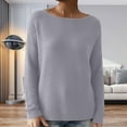 thumbnail image 2 of Arlun,Casual Long Sleeve Tshirts for Women 2025 Ribbed Knit Crewneck Loose Fit Comfortable Soft Basic Tee Shirts Plus Size Color Pure Tops for Autumn Winter Grey L, 2 of 4