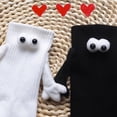 thumbnail image 5 of 4 pares de calcetines de pareja tomados de la mano, divertidos calcetines de muñeca 3D con succión magnética, regalos de cumpleaños y Navidad para San Valentín, él y ella, 5 of 5