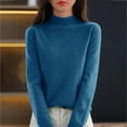 thumbnail image 4 of Fashion Crewneck Long Sleeve Knit Sweater For Women Soft Stretchy Thermal Winter Pullover Top, 4 of 9