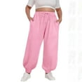 thumbnail image 2 of zbxnLI Women's Plus Size Sweatpants with Pockets Jogger Pants Elastic High Waist Drawstring Sweat Pants, 2 of 6