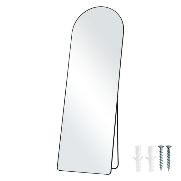 KFFKFF Arched Full Length Mirror 65'' x 22'' Full Body Mirror Standing Hanging
