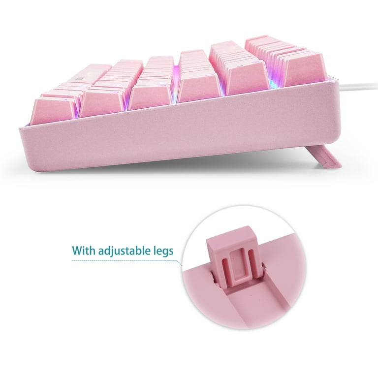 E-Yooso Z-88 RGB Mechanical Gaming Keyboard, Metal Panel, Red