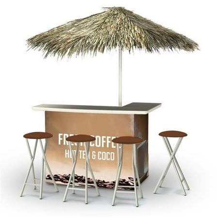 Best of Times 2003W2511P Palapa Portable Coffee Bar with 6 ft. Square Umbrella, (6 Of The Best Barn Conversions)