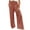 124#Light Brown, variant on Women’s Linen Wide Leg Pants – High Waist with Pockets, Boho Beach, Maternity/Petite/Plus Friendly Pink M