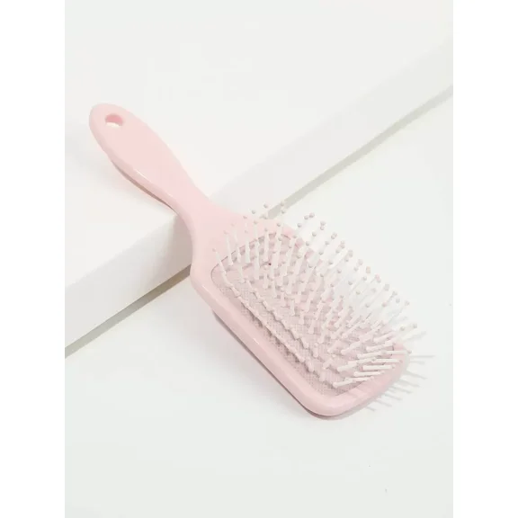 Pink Cushion Hair Brush With Soft Bristles For All Hair Types