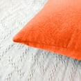 thumbnail image 4 of LuxurInnov Pack of 2, Thickened Embossed Velvet Modern Pattern Soft Solid Decorative Square Throw Pillow Covers Set Cushion Case for Sofa Bedroom Car (20×20 Inch (Pack of 2), Orange)…, 4 of 6