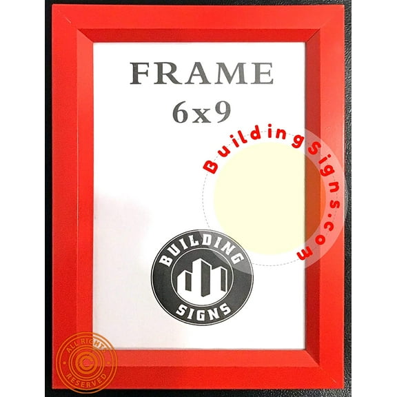 Red Inspection Frame 6x9 (Heavy Duty, Aluminum) (ref-2201)