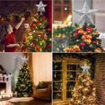 thumbnail image 7 of Glittering 3D Silver Star Christmas Tree Topper with Rotating Snowflake Projector Lamp, 9.2ft Cord,Festive LED Lighted Ornament for Xmas Home, Holiday Party, 7 of 7