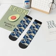 thumbnail image 7 of Pofeuu Japanese Water Wave Print 30cm Socks, Adult Running Hiking Socks for Youth and Adult, 7 of 7